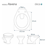 Tampa de Vaso Sanitário Laqueado Ravena Creme para Deca - 2
