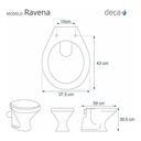 Ver imagem 2 de Tampa de Vaso Sanitário Laqueado Ravena Creme para Deca