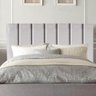Cabeceira Estofada Cama Solteiro 100cm Lídia Suede e Frame Cinza Claro - 2