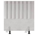 Ver imagem 1 de Cabeceira Estofada Cama Solteiro 100cm Lídia Suede e Frame Cinza Claro