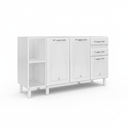Ver imagem 3 de Balcão de Cozinha para Pia em Aço 2 Portas 2 Gavetas com Nichos 150cm Star New Branco