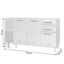 Ver imagem 5 de Balcão de Cozinha para Pia em Aço 3 Portas 2 Gavetas com Nichos 150cm Star New Branco