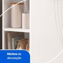 Ver mais imagens de Balcão de Cozinha para Pia em Aço 3 Portas 2 Gavetas com Nichos 150cm Star New Branco