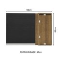 Ver imagem 3 de Armário de Cozinha Aéreo de Canto 1 Porta Rustic/Preto Glamy Madesa
