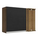 Ver imagem 1 de Armário de Cozinha Aéreo de Canto 1 Porta Rustic/Preto Glamy Madesa