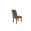 Ver imagem 6 de Conjunto de Mesa 180x90cm com 6 Cadeiras Valentina MDF Marrom Capuccino/Imbuia/Ripado