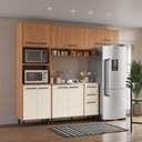 Ver imagem 2 de Armário de Cozinha Compacta Modulada 4 Peças com Gabinete Pia Havana Multimóveis Cr20321