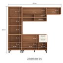 Ver imagem 4 de Armário de Cozinha Compacta Modulada 4 Peças com Gabinete Pia Havana Multimóveis Cr20321