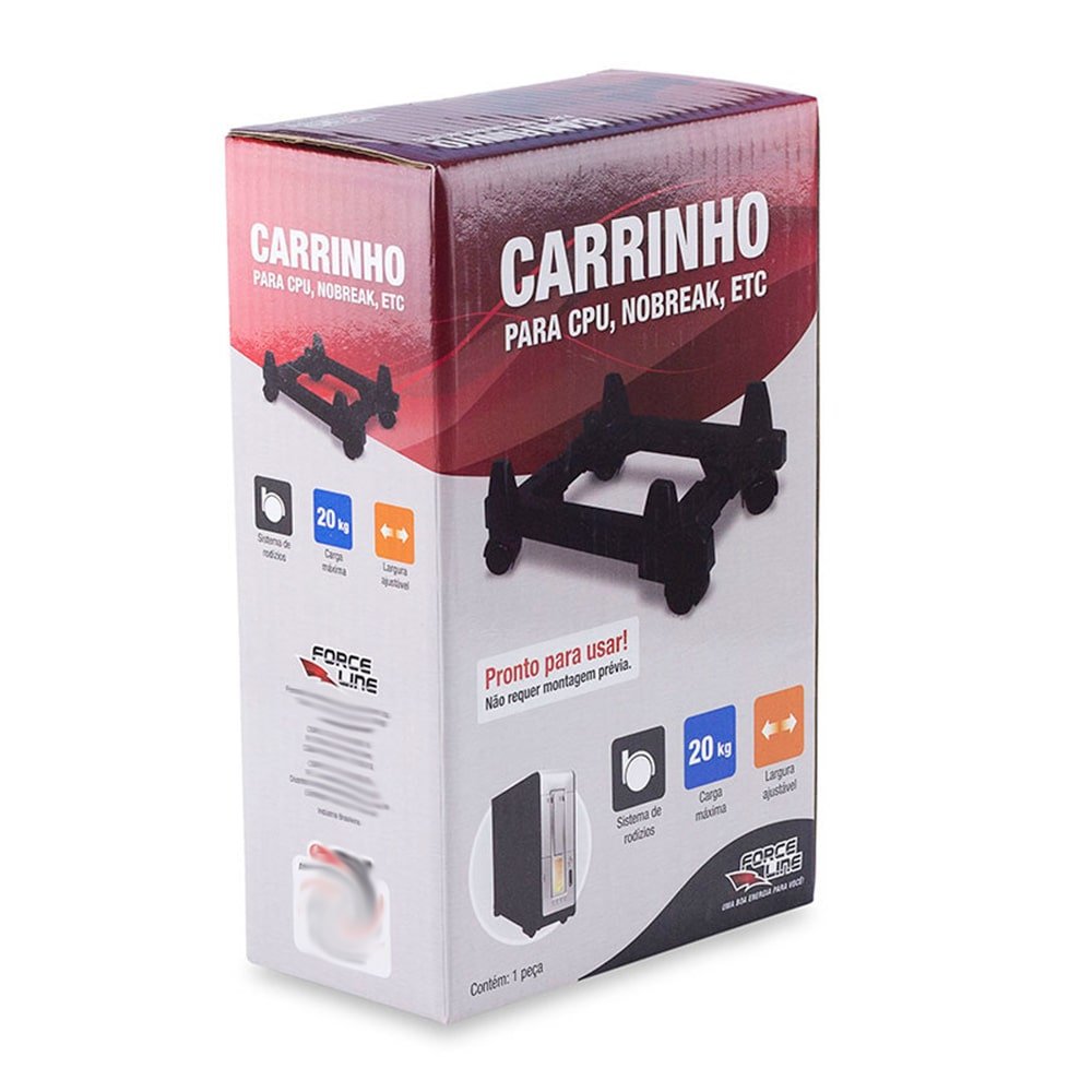 Carrinho Suporte para Cpu Computador no Break Ajustável com Rodinhas - 4