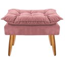 Ver imagem 2 de Puff Decorativo Opala Suede Pés Palito - Bela Móveis:rose