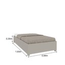Ver imagem 3 de Cama Solteiro em MDP 94cm x 193cm Grecia Yescasa Cinza/Off White