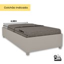 Ver imagem 5 de Cama Solteiro em MDP 94cm x 193cm Grecia Yescasa Cinza/Off White