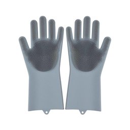 Luva Mágica Silicone Junto com Esponja de Limpeza Lava Louça Carros - 1