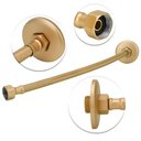 Ver imagem 2 de Kit 2 Engate Mangueira Flexível Dourado Trançado Inox 30cm