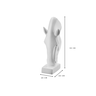 Escultura Estátua Decorativa Cabeça de Cavalo Pequena 50cm:branco Brilho - 2