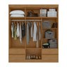 Conjunto de Guarda-roupa 6 Portas 4 Gavetas Zeus com Espelho e Cômoda 8 Gavetas 2 Portas Toronto - 3