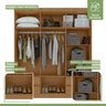 Conjunto de Guarda-roupa 6 Portas 4 Gavetas Zeus com Espelho e Cômoda 8 Gavetas 2 Portas Toronto - 10