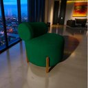 Ver mais imagens de Poltrona Decorativa Mônaco Bouclé Verde