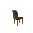Ver imagem 5 de Mesa Inovare 180 Tp MDF Vidro/Canto Reto com 6 Cadeiras Valentina Marrom/Off White/Imbuia/Ripado