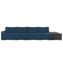 Ver imagem 6 de Sofá Ilha 4 Lugares Living 472cm Modulado Sala Lary Veludo Azul Marinho/pu Pto K01 - D'Rossi