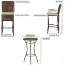 Ver imagem 2 de Mesa Bistrô e 2 Banquetas Roma Marrom Corda Náutica Estofado 7 Trama Original
