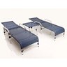 2 Espreguiçadeiras Catar + Mesa Centro em Alumínio - Azul Dark - 2