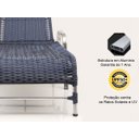 Ver imagem 5 de 2 Espreguiçadeiras Catar + Mesa Centro em Alumínio - Azul Dark