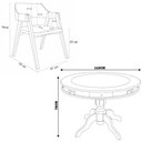 Ver imagem 4 de Conjunto Mesa de Jogos Carteado Bellagio Tampo Reversível e 4 Cadeiras Madeira Poker Base Estrela Ve