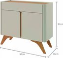 Ver imagem 6 de Buffet Arcus 2 Portas 92 cm Off White/Naturalle - Mavaular