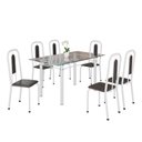 Ver imagem 2 de Conjunto Sala de Jantar com 6 Cadeiras Lívia Preto/Branco