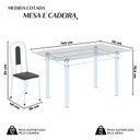 Ver imagem 3 de Conjunto Sala de Jantar com 6 Cadeiras Lívia Preto/Branco