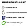 Adaptador para Máquina de Lavar Louça + Mangueira + Abraçadeira Aço Inox 1" + Fita Veda Rosca - 2