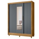 Ver imagem 2 de Guarda-roupa Casal 3 Portas de Correr 2 Gavetas com Espelho e Pés Bolívia