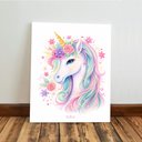 Ver imagem 5 de Kit 3 Quadro Decorativo Unicórnio Colorido Menina Infantil Qualidade Premium 28x20cm