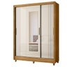 Guarda-roupa Casal 3 Portas de Correr 2 Gavetas com Espelho e Pés Bolívia - 2