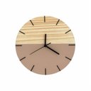 Ver imagem 1 de Relógio De Parede Em Madeira Minimalista Avelã 28Cm