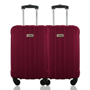 Kit Duas Malas de Bordo Rígidas 360º - Gladiador A1 Cor:cereja