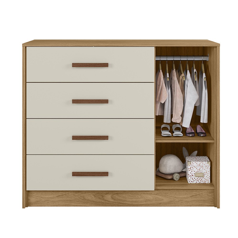 Comoda Perola 1p 4g Nature Off White Plla - 2
