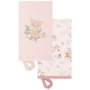 Ver imagem 1 de Kit 2 Babinhas Paninho de Boca Menina Floresta Rosa - Hug:rosa