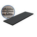 Ver imagem 2 de 1 Prateleira Preta 60X20 Com Suporte Flutuante Mdf  Organizadora Decoração Cozinha Quarto Banheiro