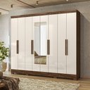 Ver imagem 1 de Guarda-roupa Casal 8 Portas 4 Gavetas Com Espelhos e Pés Diplomata