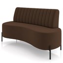 Ver imagem 6 de Sofá Chaise 2 Lugares Sala Living 160cm Pés Industrial Cayman K01 Veludo Marrom - Lyam Decor