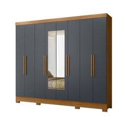 Guarda-roupa Casal 8 Portas 4 Gavetas Com Espelhos e Pés Diplomata - 2