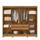 Ver imagem 4 de Guarda-roupa Casal 8 Portas 4 Gavetas Com Espelhos e Pés Diplomata