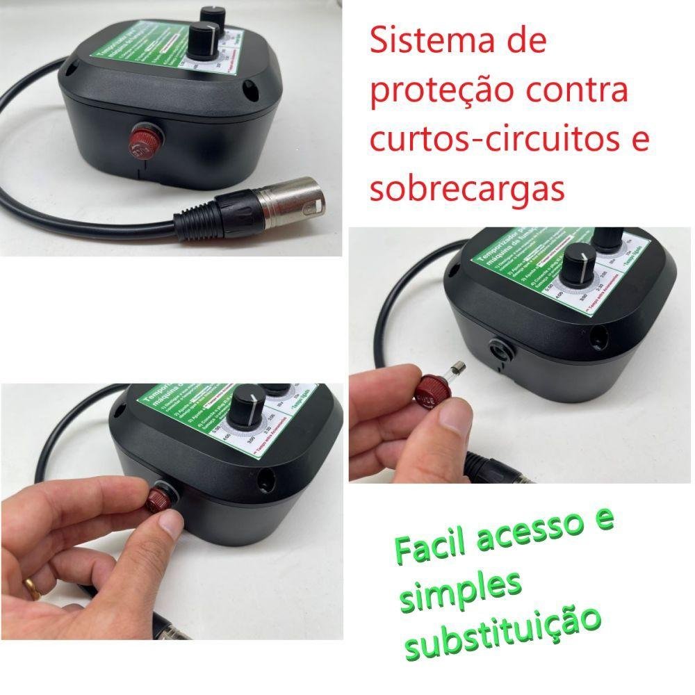 Temporizador para Maquina de Fumaça Acionador Timer Controle - 4