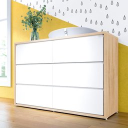 Quarto Bebê Completo Berço Cômoda Guarda-Roupa Wood Divicar - 4