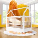 Ver imagem 2 de Quarto Bebê Completo Berço Cômoda Guarda-Roupa Wood Divicar