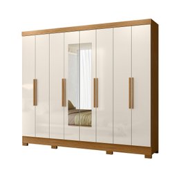Guarda-roupa Casal 8 Portas 4 Gavetas Com Espelhos e Pés Diplomata - 2
