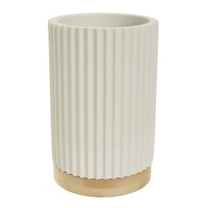 Copo Banheiro em Poliresina 10,8x7cm C\bambu (bege)