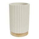 Ver imagem 2 de Copo Banheiro em Poliresina 10,8x7cm C\bambu (bege)